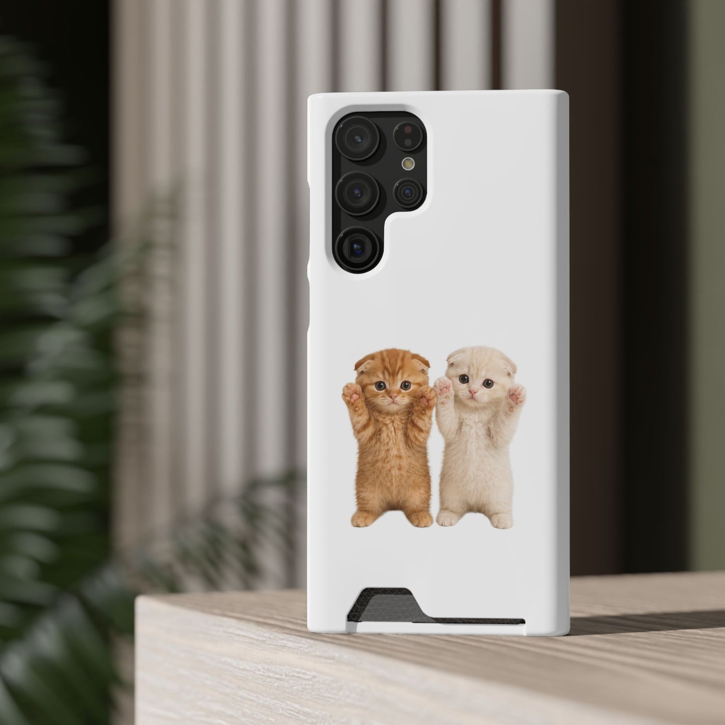 Cute Kittens Phone Case with Card Holder