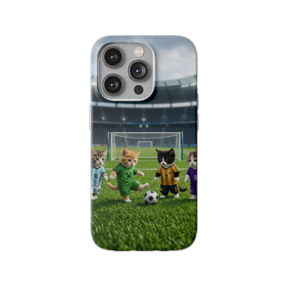 Cute Soccer Cats Phone Case — Kawaii Football Kit iPhone Cover