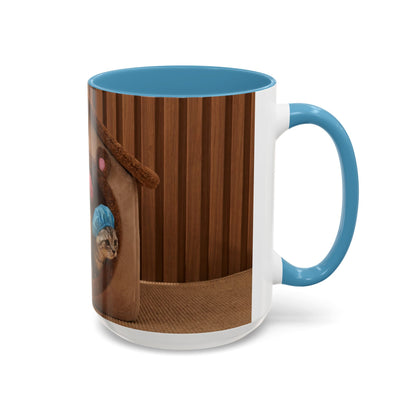 Cute Kittens in Shower Caps Accent Coffee Mug — Pink Interior 11/15oz