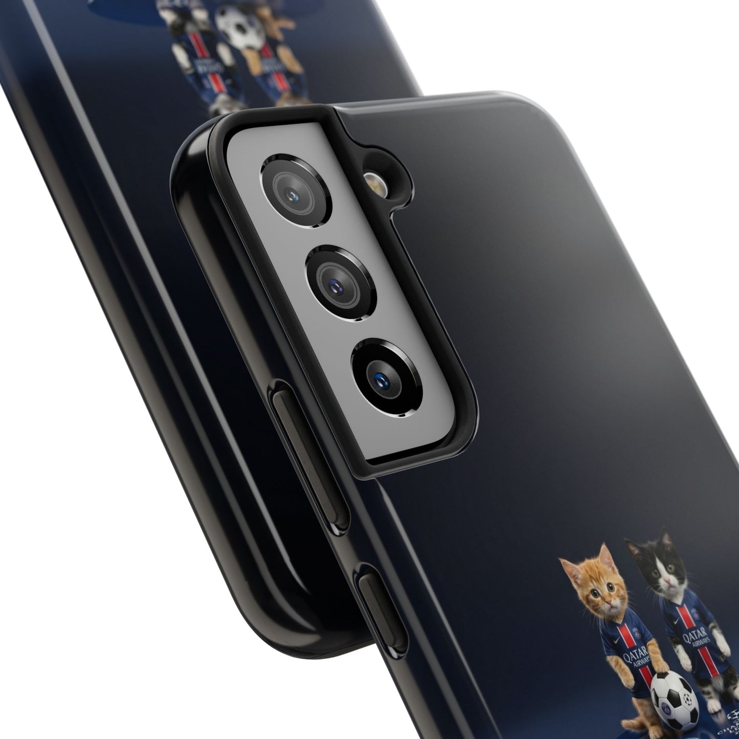 Phone Case — Cute Soccer Cats Design (Kawaii Kitten Football Fans)