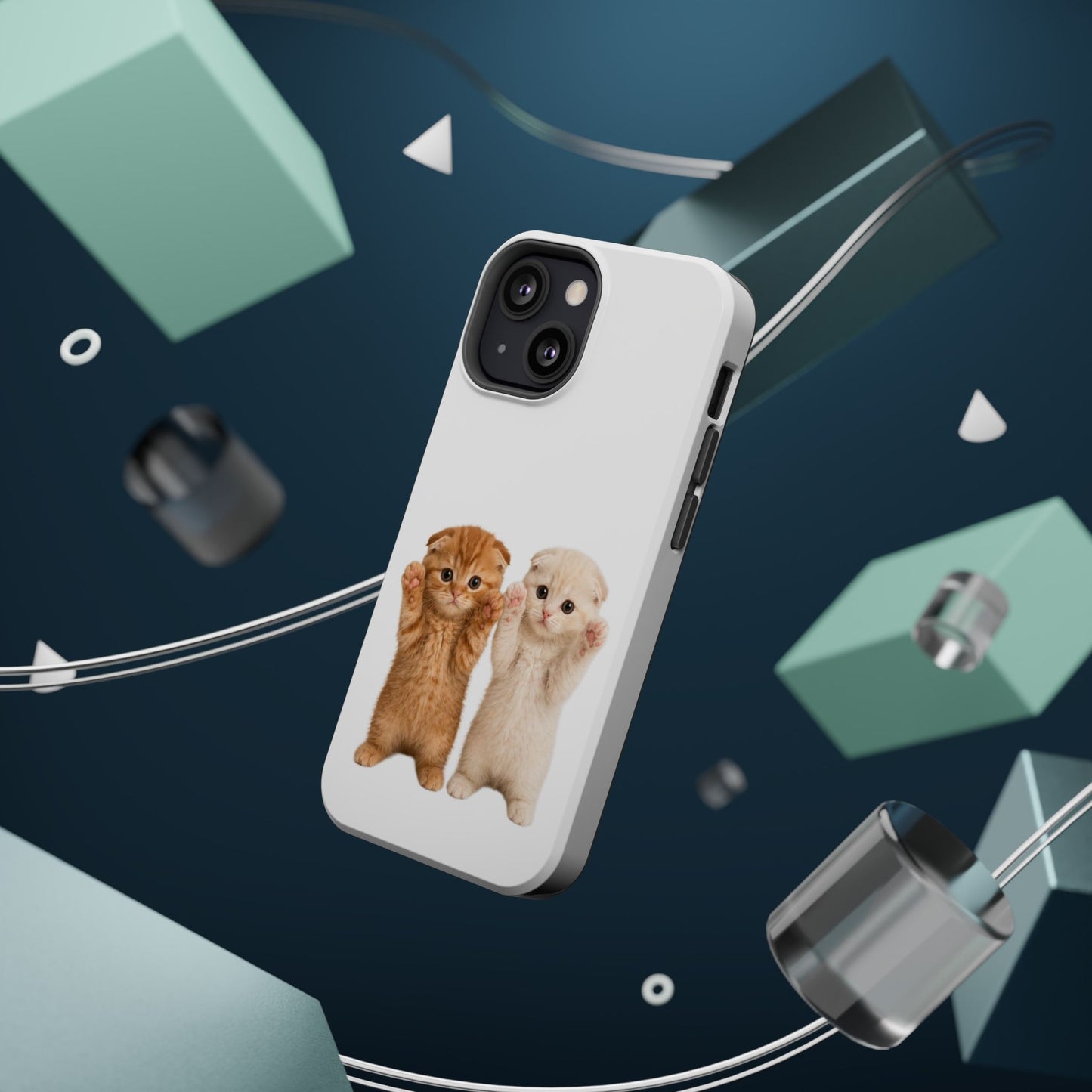 Cute Raising Paws Kittens Magnetic Impact-Resistant  Phone Case
