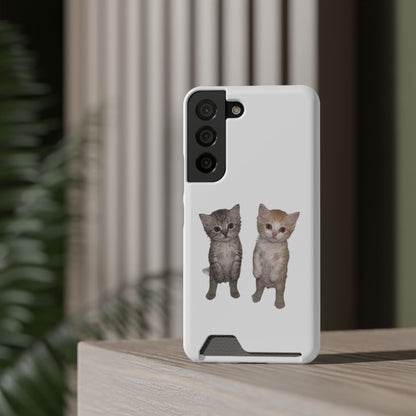 Duo Cute Kitten Phone Case with Card Holder