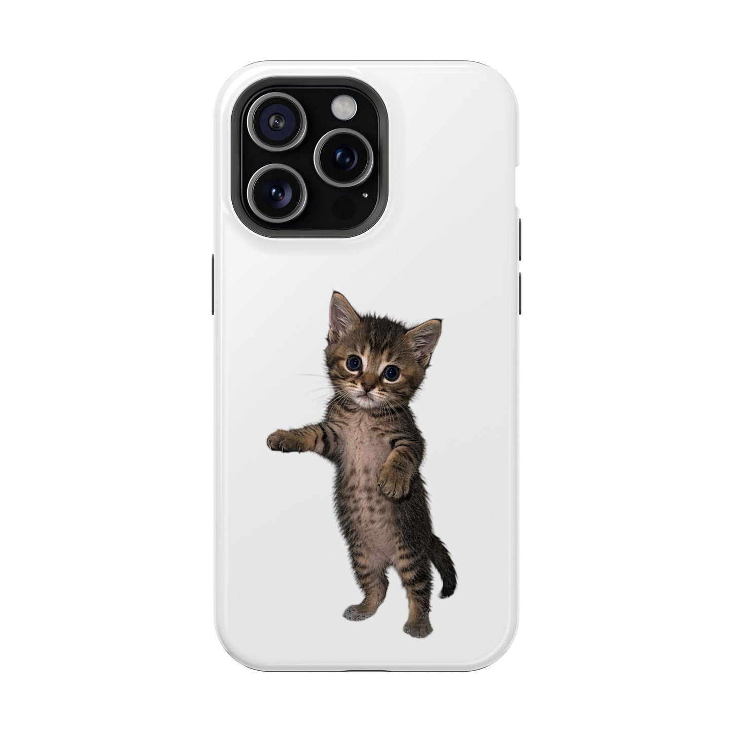 Cute Standing Kitten Magnetic Phone Case