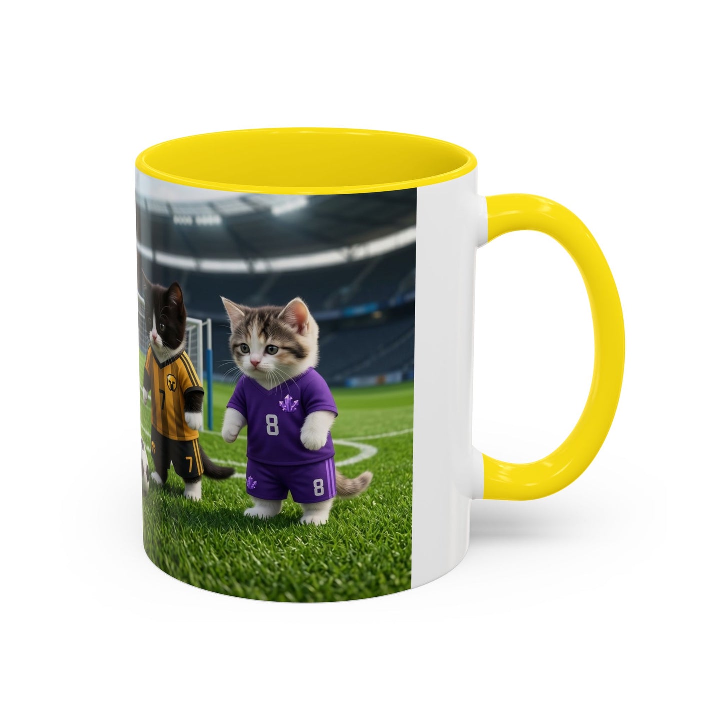 Soccer Kittens Accent Coffee Mug — Cute Cat Soccer Players 11/15oz