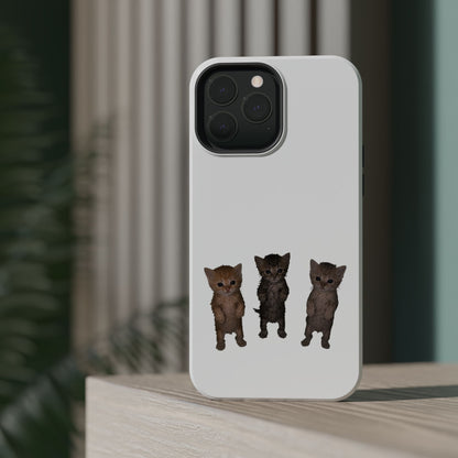 Cute Trio Kittens  Magnetic Impact-Resistant Phone Case