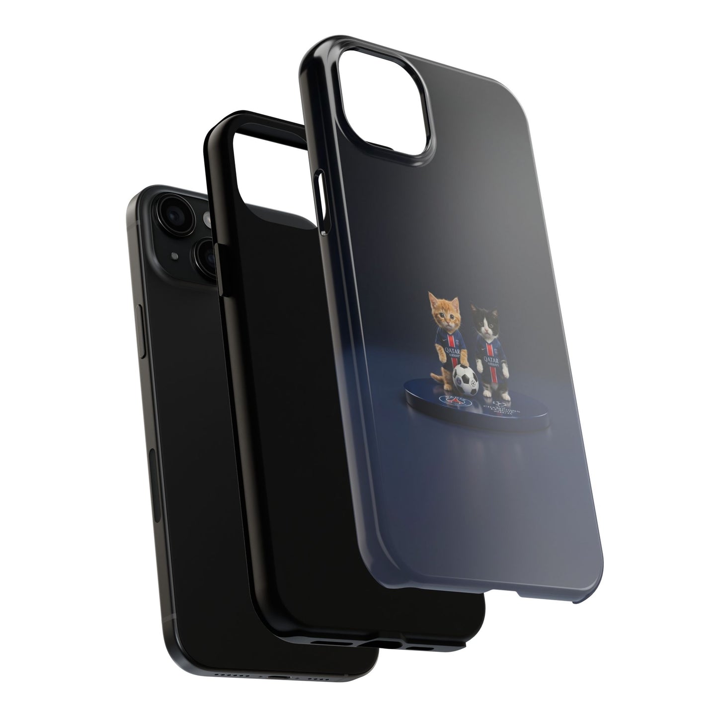 Phone Case — Cute Soccer Cats Design (Kawaii Kitten Football Fans)
