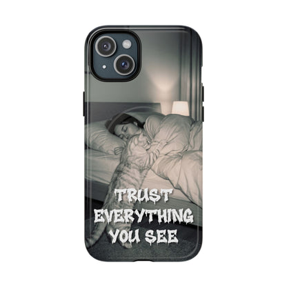 Phone Case ‘Trust Everything You See’ Surreal Sleep Graphic Tough Magnetic Case