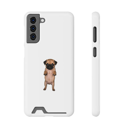 Cute Standing Pug Phone Card Case