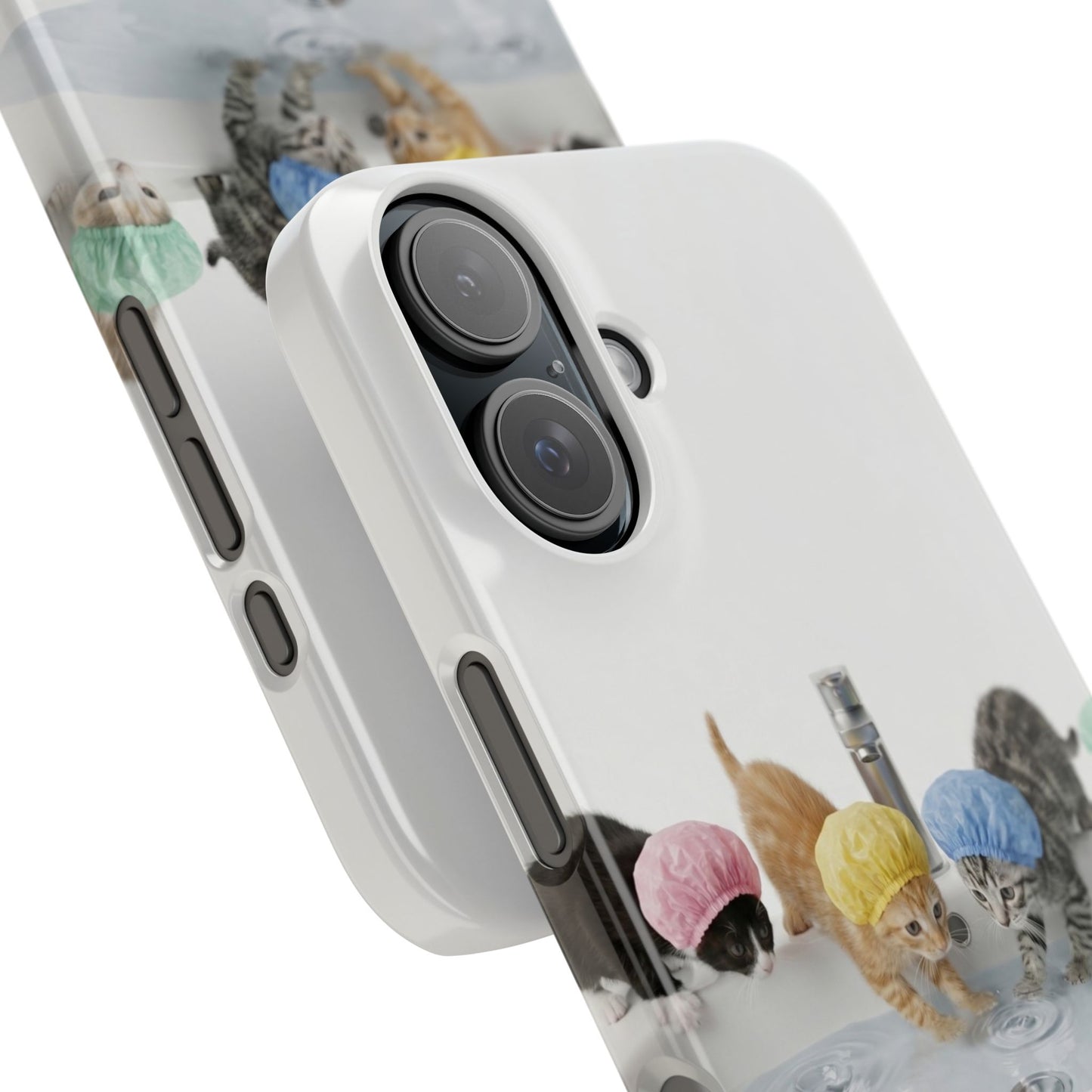 Slim Phone Case — Cute Kittens in Bathtub Design