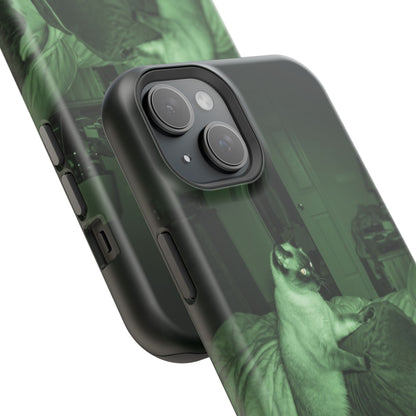 Phone Case 'Trust Everything You See' Green Dog Photo Magnetic Impact-Resistant Case