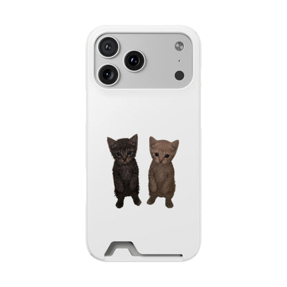 Cute Kitten Duo Phone Case with Card Holder