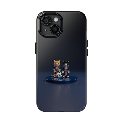 Phone Case — Cute Soccer Cats Design (Kawaii Kitten Football Fans)