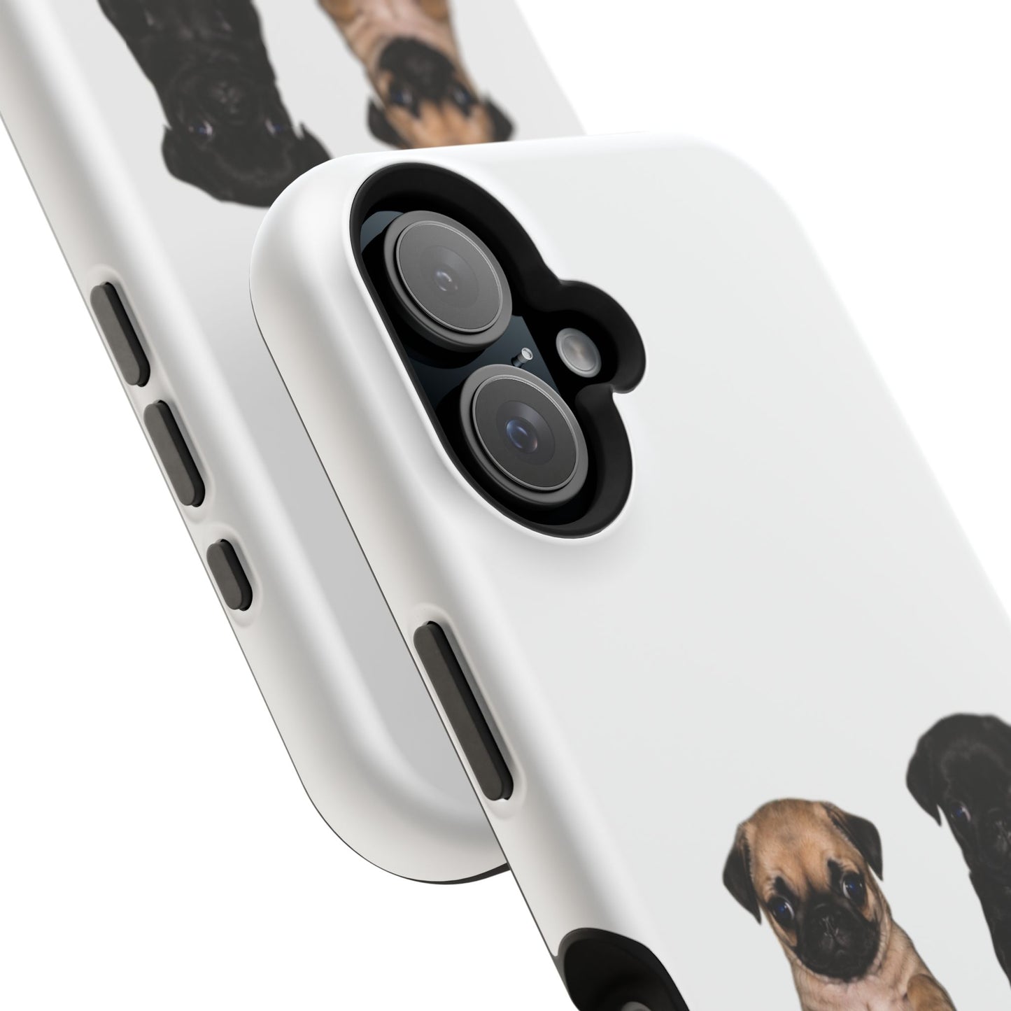 Cute Standing Pug Duo Magnetic Impact-Resistant Phone Case