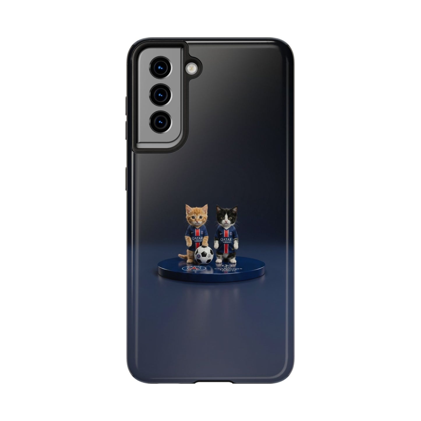 Phone Case — Cute Soccer Cats Design (Kawaii Kitten Football Fans)