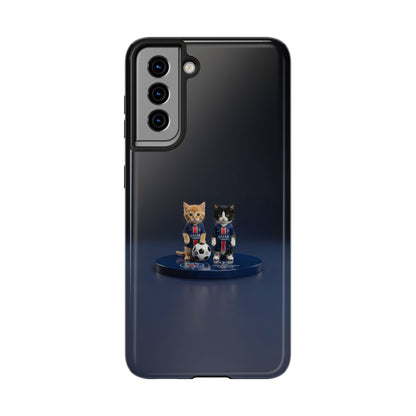Phone Case — Cute Soccer Cats Design (Kawaii Kitten Football Fans)
