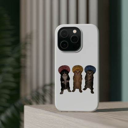 Cute Kittens in Bonnets  Magnetic Impact-Resistant Phone Case