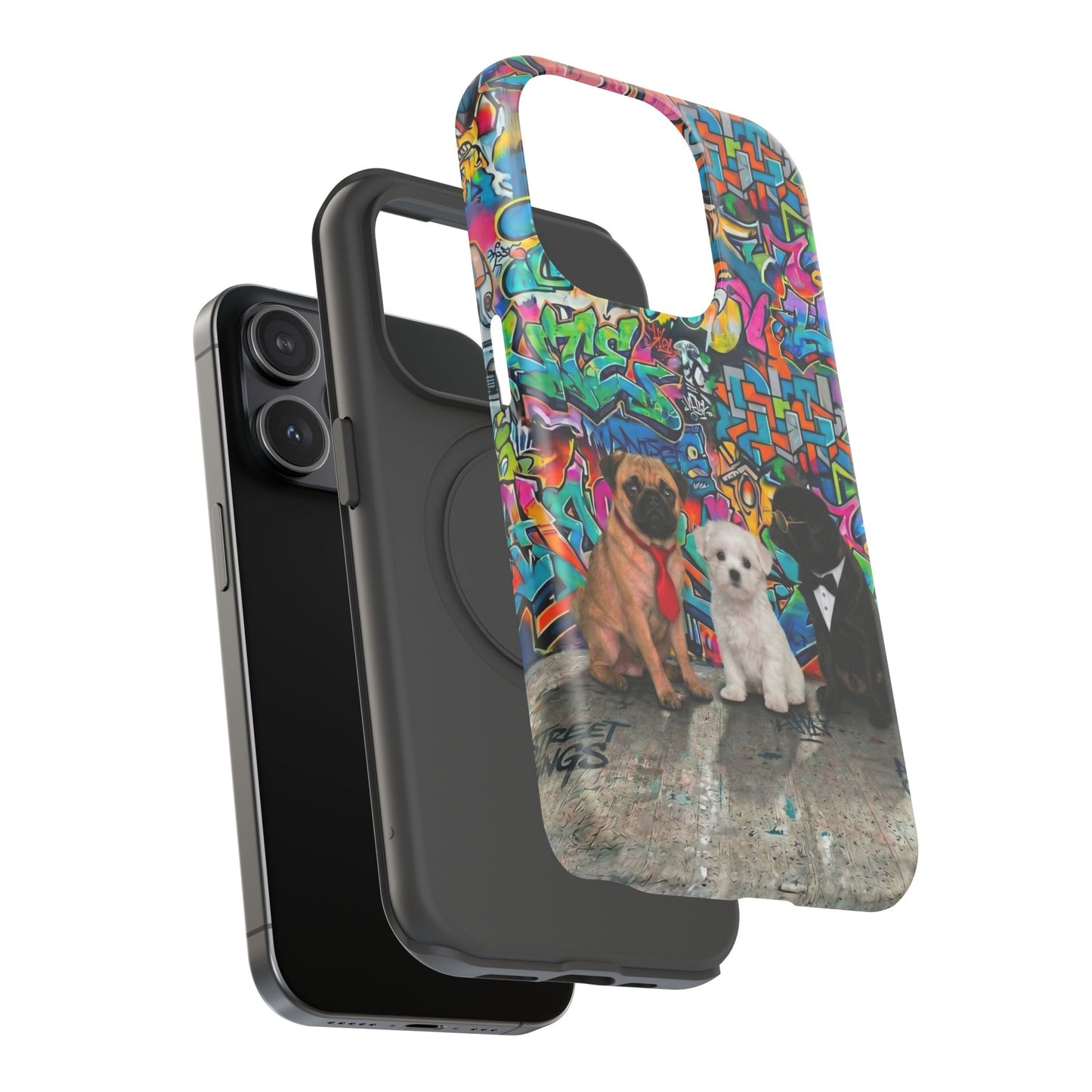 Puppy Squad Graffiti Phone Case — Impact-Resistant Protective Case