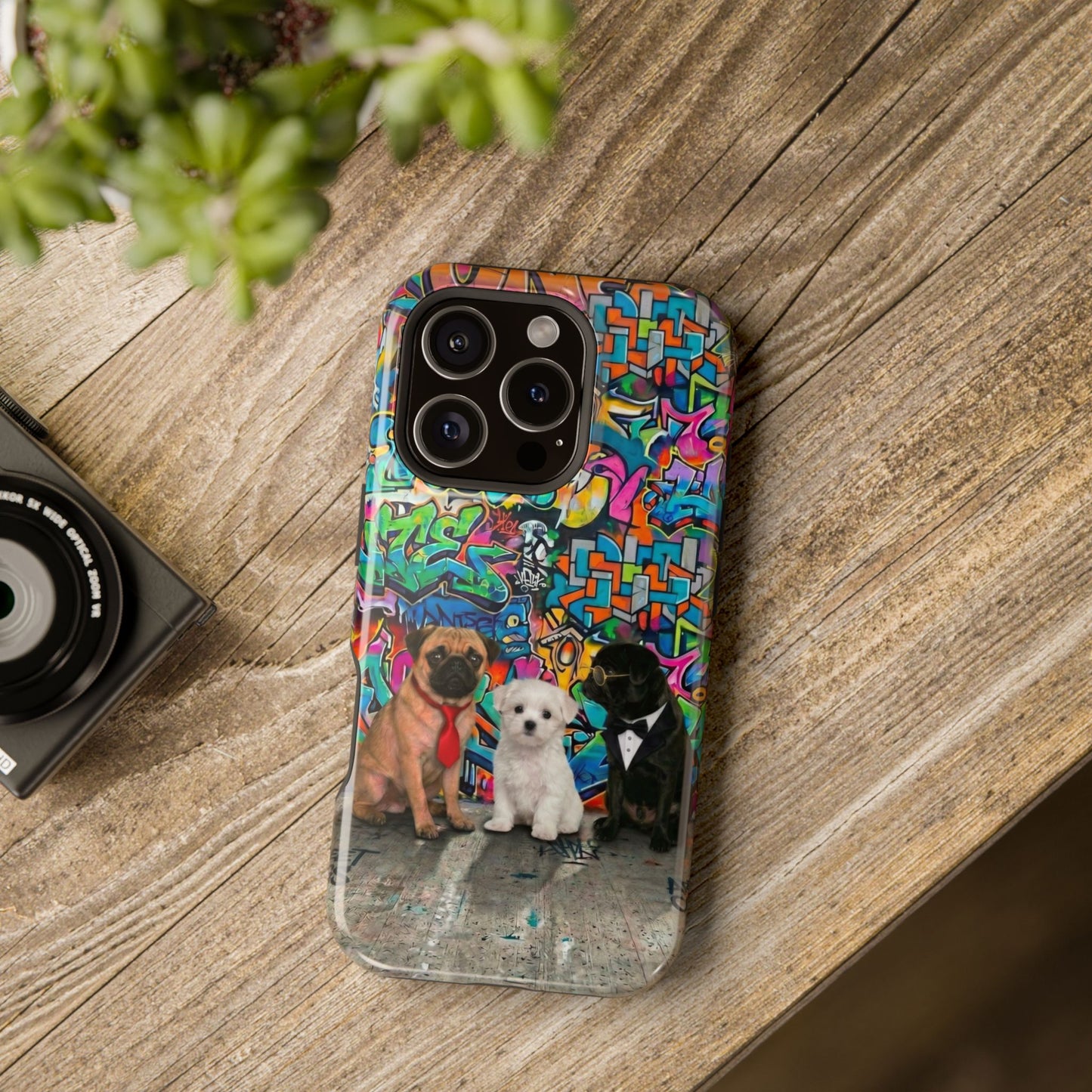 Puppy Squad Graffiti Phone Case — Impact-Resistant Protective Case