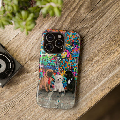 Puppy Squad Graffiti Phone Case — Impact-Resistant Protective Case