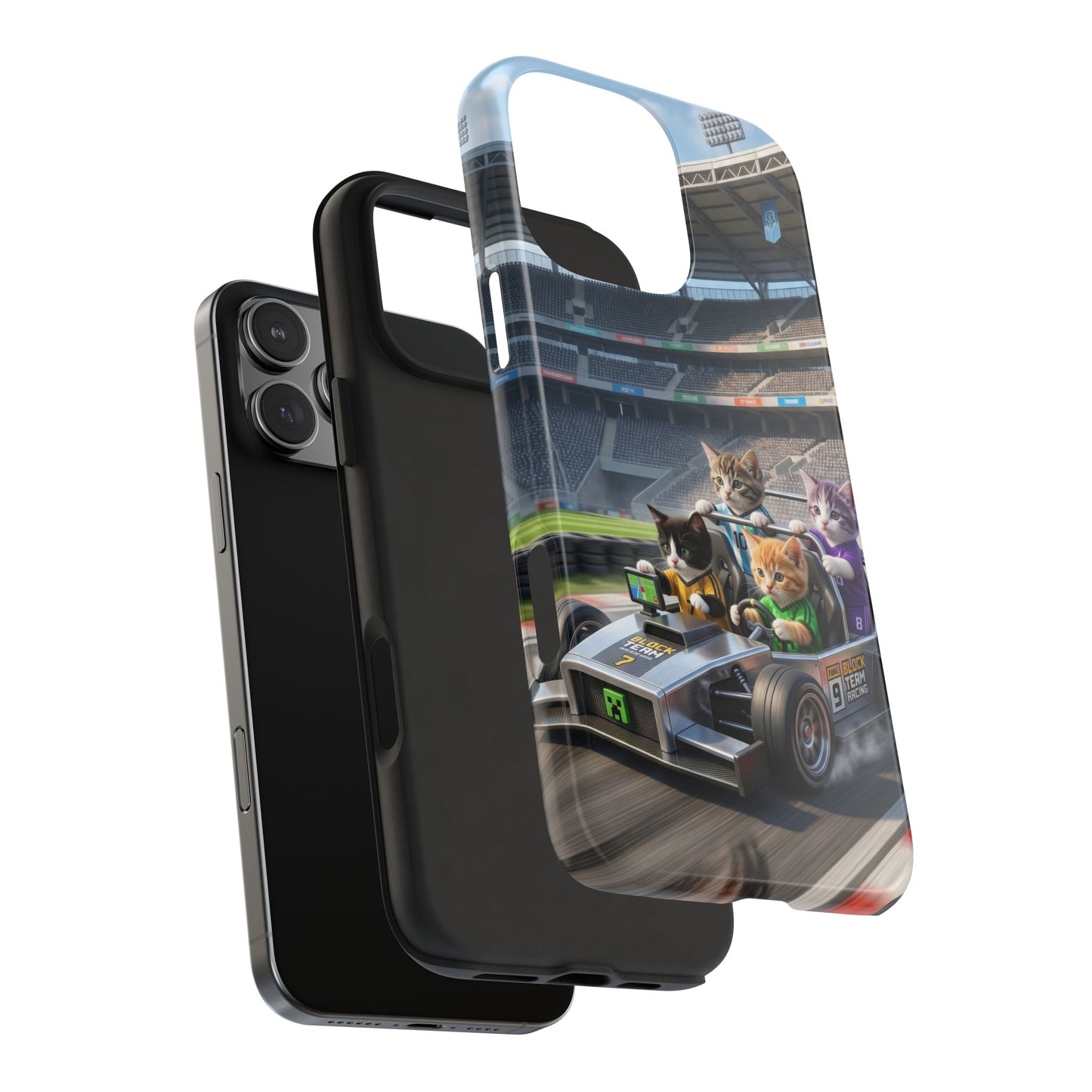 Racing Cats Tough Phone Case — Cute Kittens Driving Racecar Phone Cover