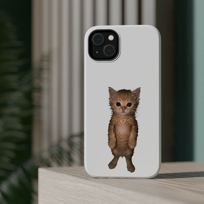 Cute Standing Kitten Magnetic Impact-Resistant Phone Case