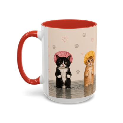 Cute Kittens in Shower Caps Accent Coffee Mug – 11/15oz