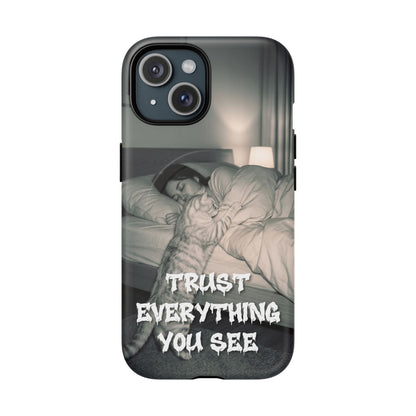 Phone Case ‘Trust Everything You See’ Surreal Sleep Graphic Tough Magnetic Case