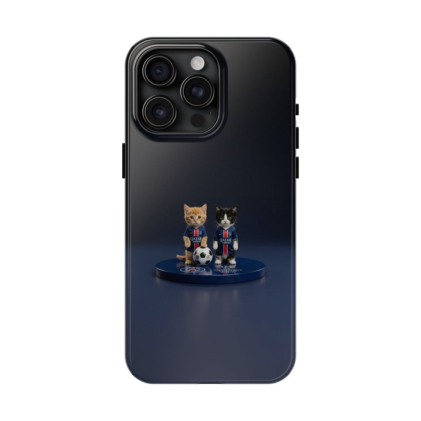 Phone Case — Cute Soccer Cats Design (Kawaii Kitten Football Fans)