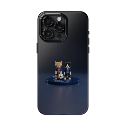 Phone Case — Cute Soccer Cats Design (Kawaii Kitten Football Fans)