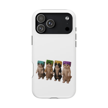 Dancing Kittens Minecraft Helmet Magnetic Impact-Resistant Phone Case