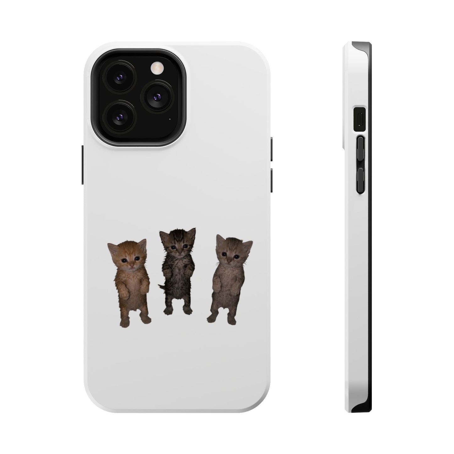 Cute Standing Kittens Magnetic Impact-Resistant Phone Case