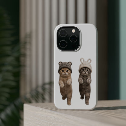 Cute Kittens in Hats Magnetic Impact Phone Case