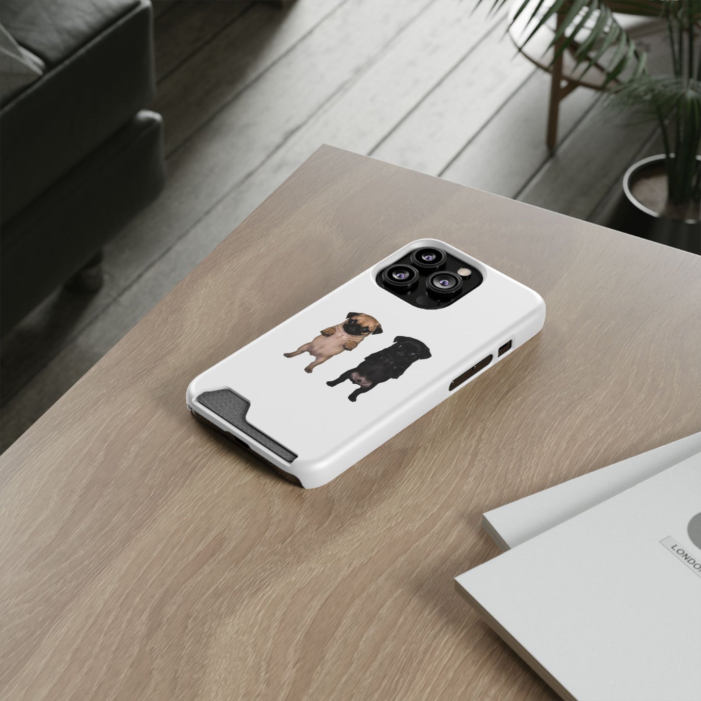 Pug Pair Card-Holder Phone Case