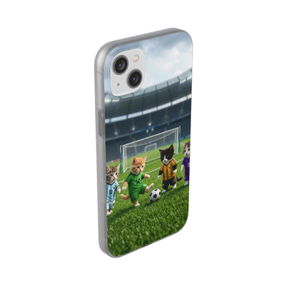 Cute Soccer Cats Phone Case — Kawaii Football Kit iPhone Cover