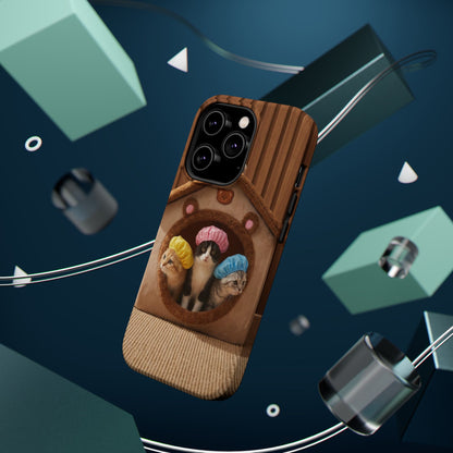 Cute Kittens in Cozy House Phone Case — Magnetic Impact-Resistant Case