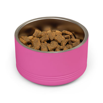 Cute Kitten in with Pink Shower Cap Stainless Steel Pet Bowl 18oz