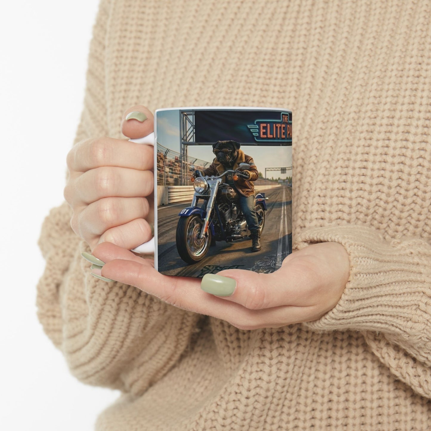The Elite Pack Motorcycle Racing Ceramic Mug (11oz, 15oz)