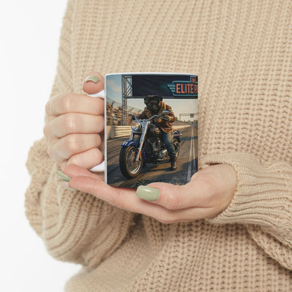 The Elite Pack Motorcycle Racing Ceramic Mug (11oz, 15oz)
