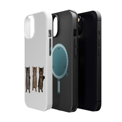 Cute Standing Trio Kittens Dancing Magnetic Impact-Resistant Phone Case