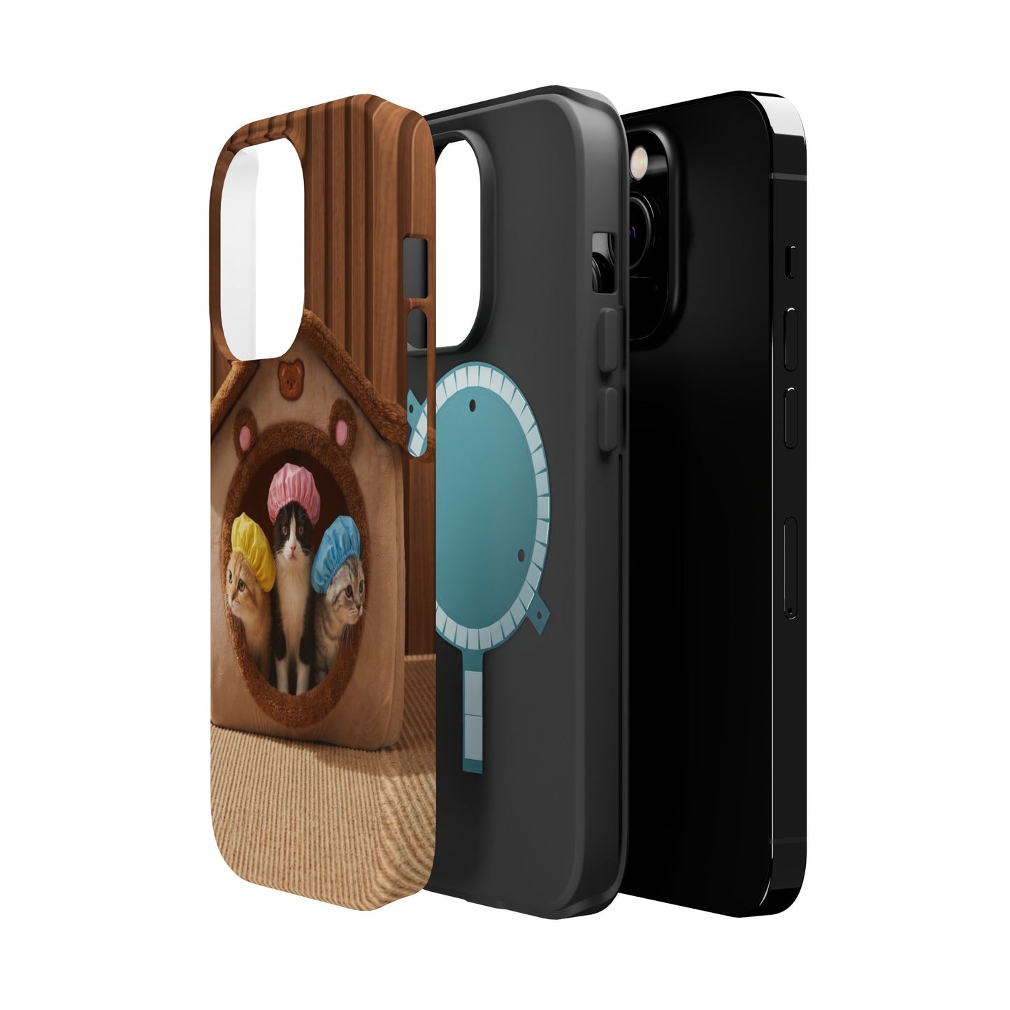 Cute Kittens in Cozy House Phone Case — Magnetic Impact-Resistant Case