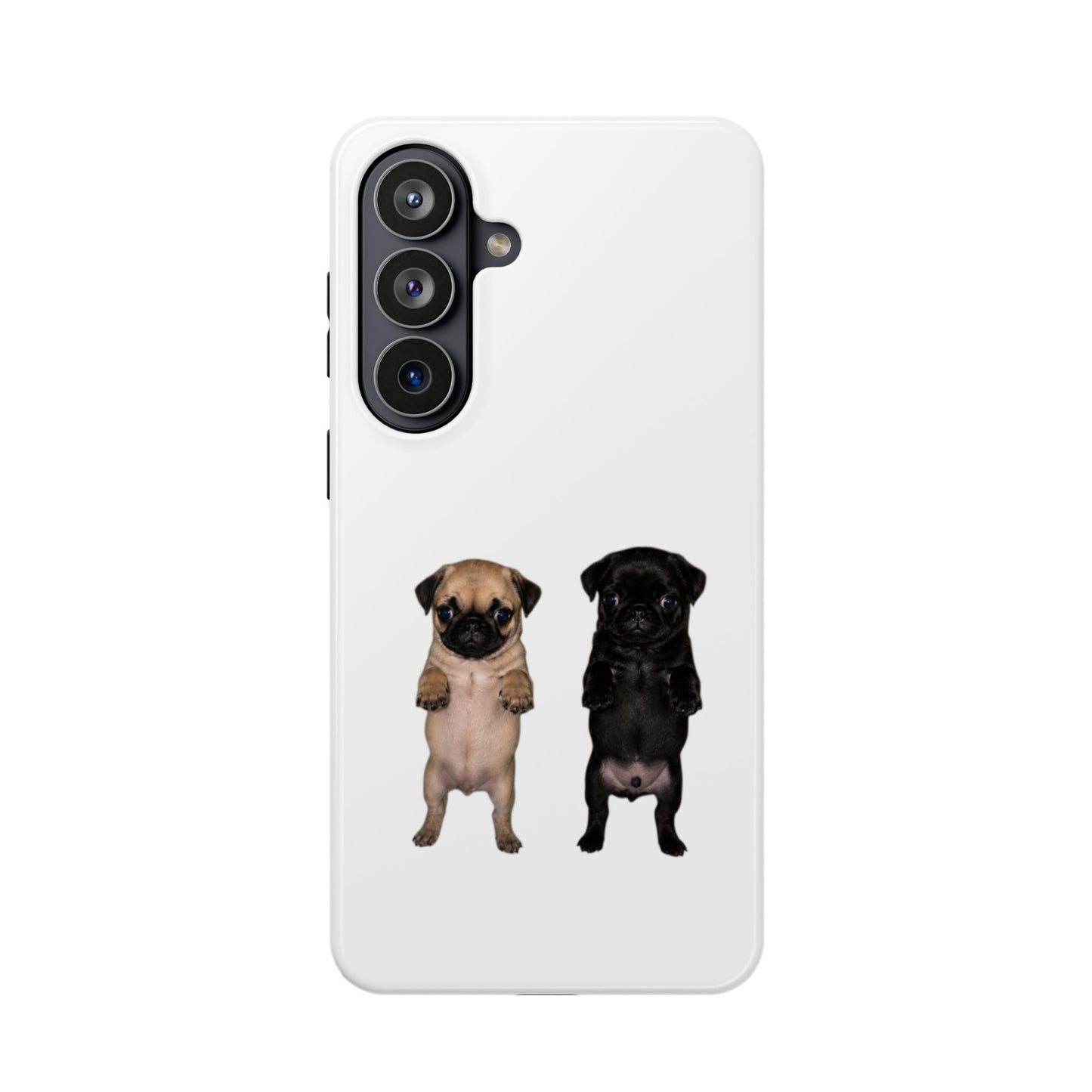 Cute Standing Pug Duo Magnetic Impact-Resistant Phone Case