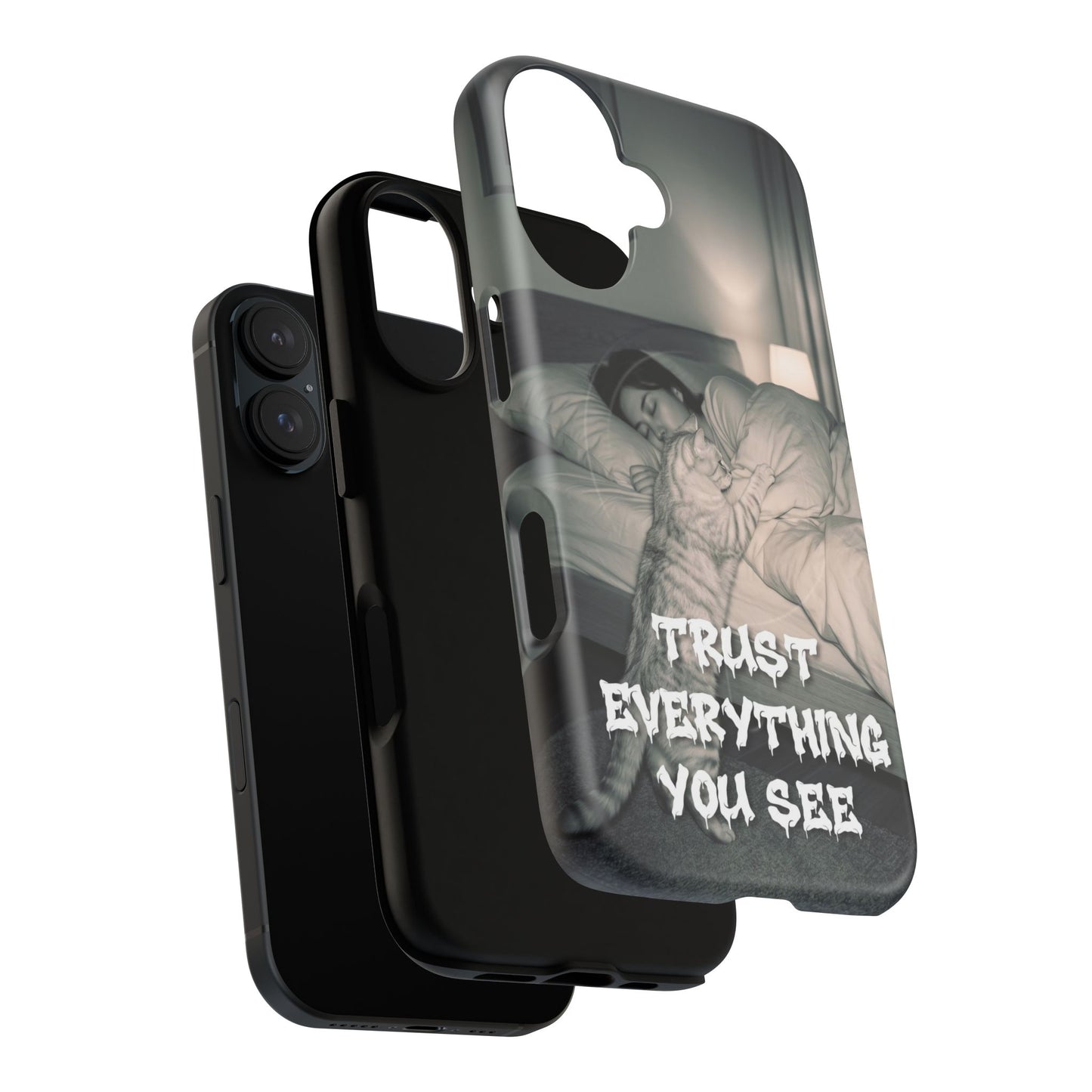 Phone Case ‘Trust Everything You See’ Surreal Sleep Graphic Tough Magnetic Case