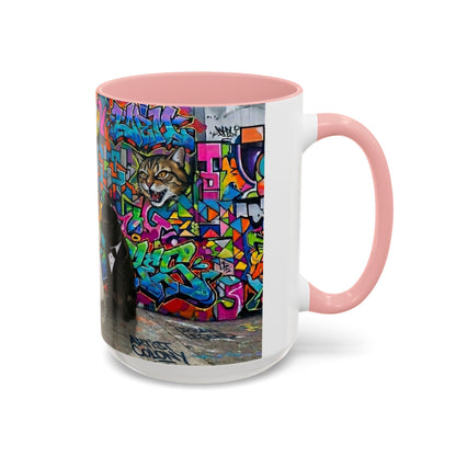 Graffiti Pets Coffee Mug — Colorful Street Art Dog & Cat Accent Mug (11/15oz)