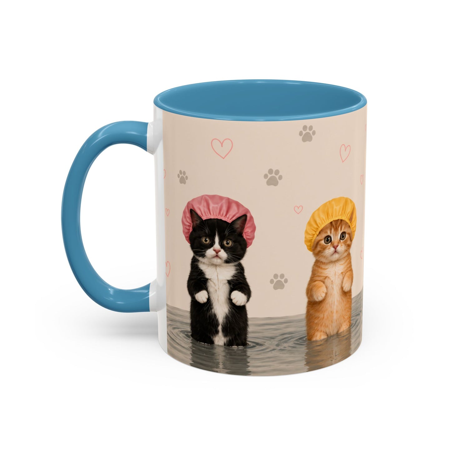 Cute Kittens in Shower Caps Accent Coffee Mug – 11/15oz