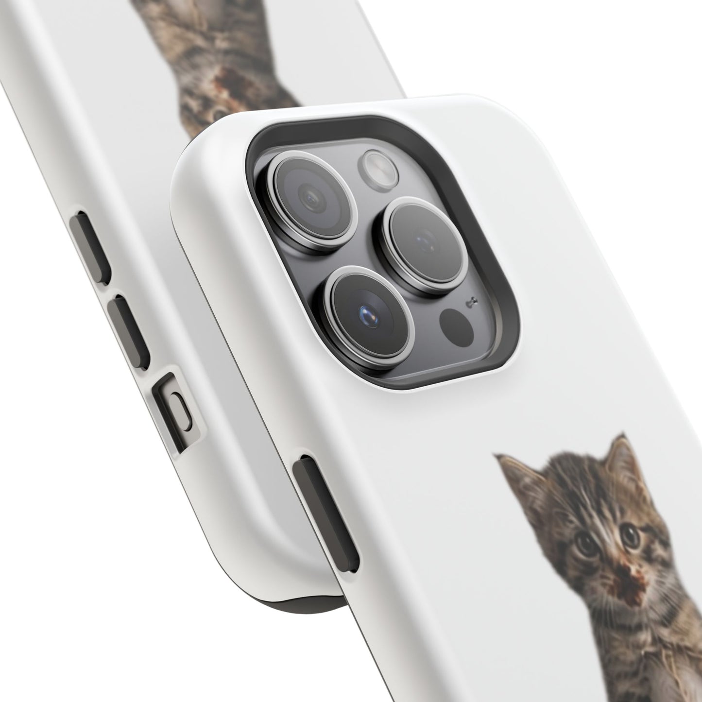 Cute Standing Kitten Magnetic Impact-Resistant Phone Case