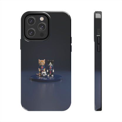 Phone Case — Cute Soccer Cats Design (Kawaii Kitten Football Fans)