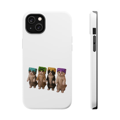 Dancing Kittens Minecraft Helmet Magnetic Impact-Resistant Phone Case