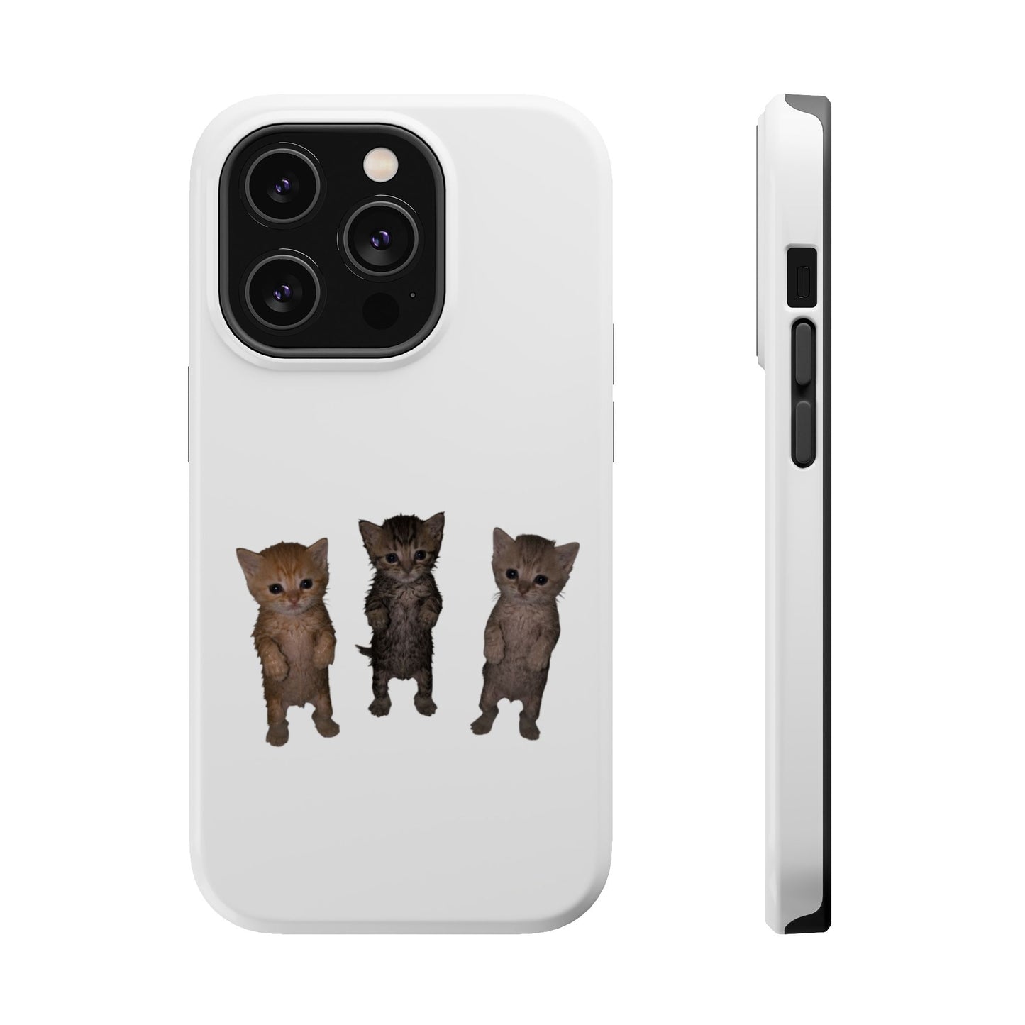 Cute Standing Kittens Magnetic Impact-Resistant Phone Case