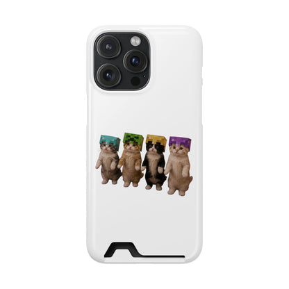 Minecraft Kittens Cat Phone Case with Card Holder