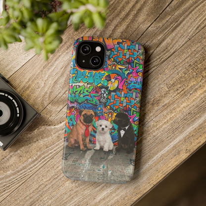 Puppy Squad Graffiti Phone Case — Impact-Resistant Protective Case